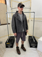 Load image into Gallery viewer, 2000s Jipijapa Grey Hooded Jacket with Massive Zipper Cargo Pocket Hems - Size M