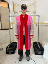 Load image into Gallery viewer, aw2009 Yohji Yamamoto Vibrant Red Reversible Chester Coat with Yuzen Dyed Jaguar Lining - Size L