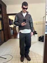 Load image into Gallery viewer, 1980s Issey Miyake Brown Quarter Zip with Coated Paneling - Size M