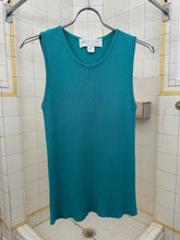 Load image into Gallery viewer, 1980s Claude Montana Teal Rib Knit Tank - Size L