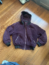 Load image into Gallery viewer, 1990s Katharine Hamnett Burgundy Hooded Bomber - Size M