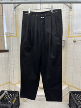 Load image into Gallery viewer, 1980s Marithe Francois Girbaud x Closed Black Waist Cinch Pleated Trousers - Size L