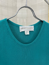 Load image into Gallery viewer, 1980s Claude Montana Teal Rib Knit Tank - Size L