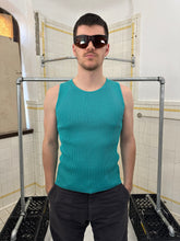 Load image into Gallery viewer, 1980s Claude Montana Teal Rib Knit Tank - Size L