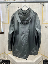 Load image into Gallery viewer, 2000s Levis Engineered Jeans Chemical Hood Metallic Jacket in Silver Blue - Size L