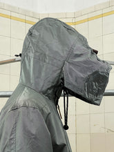 Load image into Gallery viewer, 2000s Levis Engineered Jeans Chemical Hood Metallic Jacket in Silver Blue - Size L