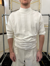 Load image into Gallery viewer, 1980s Issey Miyake Knit Cutout Shirt with Ribbed Sleeves - Size M