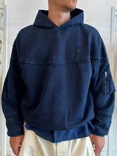 Load image into Gallery viewer, Constant Practice x J. Taverniti Indigo Garment Dyed Hoodie with Silk Piping
