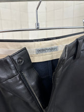 Load image into Gallery viewer, 1990s Armani Faux Leather Padded Knee Trousers - Size L