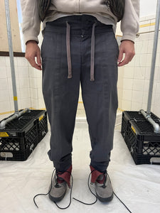 1970s Issey Miyake Faded Casual Trousers with Drawstring Waist Detail - Size