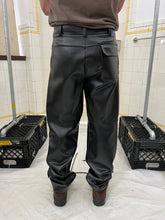 Load image into Gallery viewer, 1990s Armani Faux Leather Padded Knee Trousers - Size L