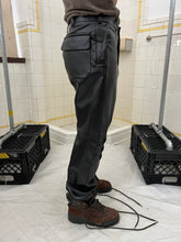 Load image into Gallery viewer, 1990s Armani Faux Leather Padded Knee Trousers - Size L