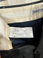 Load image into Gallery viewer, 1990s Armani Faux Leather Padded Knee Trousers - Size L