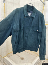 Load image into Gallery viewer, 1980s Claude Montana Blue Suede Trucker Jacket - Size L