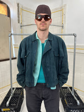 Load image into Gallery viewer, 1980s Claude Montana Blue Suede Trucker Jacket - Size L