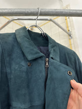 Load image into Gallery viewer, 1980s Claude Montana Blue Suede Trucker Jacket - Size L