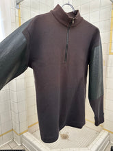 Load image into Gallery viewer, 1980s Issey Miyake Brown Quarter Zip with Coated Paneling - Size M