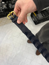 Load image into Gallery viewer, 1980s Issey Miyake Braided Leather Chevron Belt - Size S