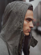 Load image into Gallery viewer, 1990s Armani Faded Seafoam Green Military Parka with Removeable Quilted Lining - Size XL