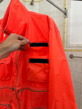 Load image into Gallery viewer, 1980s Vintage R Merchandise Hi-Vis Parachute Jacket with Large Pocket on Back - Size L