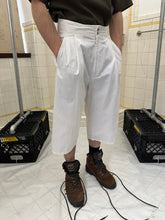 Load image into Gallery viewer, 1980s Claude Montana Long White Pleated Shorts - Size M