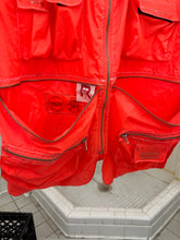 Load image into Gallery viewer, 1980s Vintage R Merchandise Hi-Vis Parachute Jacket with Large Pocket on Back - Size L