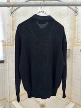 Load image into Gallery viewer, 1990s Issey Miyake Braided Front Knit Polo - Size M