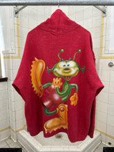 Load image into Gallery viewer, 1990s Vintage Sabotage Alien Graphic Turtle Neck Sweatshirt with Shoulder Cut Outs - Size XL