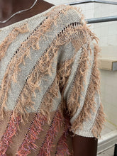 Load image into Gallery viewer, 1980s Issey Miyake Striped Knit Tassel Shirt - Size M