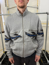 Load image into Gallery viewer, 1980s Issey Miyake Fullzip Sweatshirt with Airplane Graphics - Size M