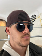 Load image into Gallery viewer, 1980s Issey Miyake Black Shutter Shades - Size OS
