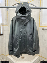 Load image into Gallery viewer, 2000s Levis Engineered Jeans Chemical Hood Metallic Jacket in Silver Blue - Size L