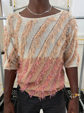 Load image into Gallery viewer, 1980s Issey Miyake Striped Knit Tassel Shirt - Size M
