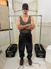 Load image into Gallery viewer, 1990s Armani Faux Leather Padded Knee Trousers - Size L