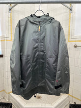 Load image into Gallery viewer, 2000s Levis Engineered Jeans Chemical Hood Metallic Jacket in Silver Blue - Size L