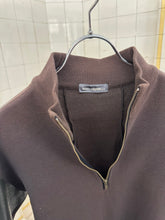Load image into Gallery viewer, 1980s Issey Miyake Brown Quarter Zip with Coated Paneling - Size M