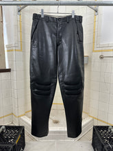 Load image into Gallery viewer, 1990s Armani Faux Leather Padded Knee Trousers - Size L