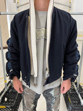 Load image into Gallery viewer, aw1993 Armani Padded Bomber with Arm Cinch and Back Graphic Detailing - Size L
