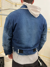 Load image into Gallery viewer, 1990s Griffin Terry-Lined Raw Hem Denim Jacket - Size S