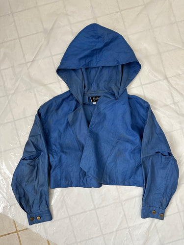1980s Claude Montana Hooded Hemp Bolero Jacket - Size XS