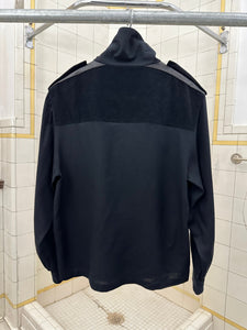 1980s Claude Montana High Neck Military Shirt with Epaulets - Size S