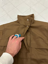 Load image into Gallery viewer, 1980s Claude Montana Cropped Military Shirt with Ribbed Sleeves and Shoulderpads - Size S