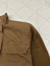 Load image into Gallery viewer, 1980s Claude Montana Cropped Military Shirt with Ribbed Sleeves and Shoulderpads - Size S