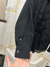 Load image into Gallery viewer, 1980s Claude Montana Sheer Cotton Shirt with Dragon Felt Applique - Size M