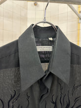 Load image into Gallery viewer, 1980s Claude Montana Sheer Cotton Shirt with Dragon Felt Applique - Size M