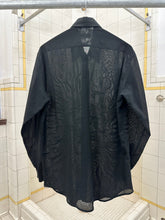Load image into Gallery viewer, 1980s Claude Montana Sheer Cotton Shirt with Dragon Felt Applique - Size M