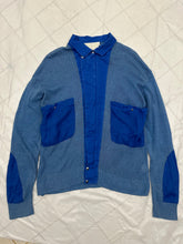 Load image into Gallery viewer, 1980s Claude Montana Knit Shirt with Woven Paneling - Size M