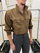 Load image into Gallery viewer, 1980s Claude Montana Cropped Military Shirt with Ribbed Sleeves and Shoulderpads - Size S