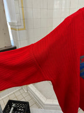 Load image into Gallery viewer, aw1982 Claude Montana Red Sweater with Leather Emblem - Size M