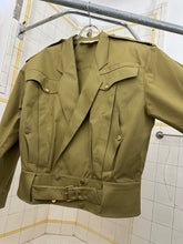 Load image into Gallery viewer, 1980s Claude Montana Double Breasted Military Jacket with Belted Hem - Size L